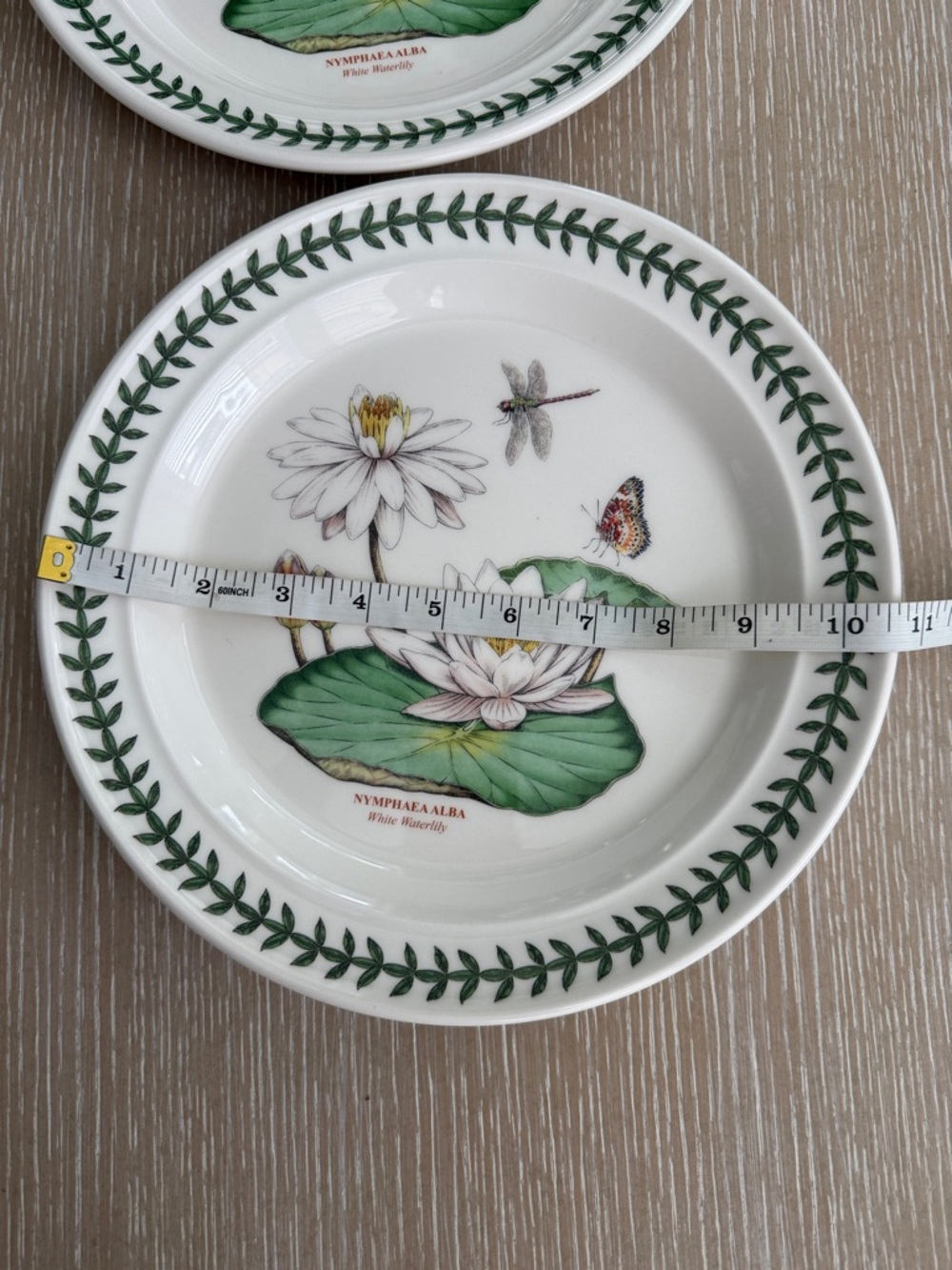 Botanic Garden Exotic Botanic Garden 10.5” Plate with White Water Lily Motif 2pc - Picture 5 of 12